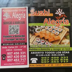 Restaurante Chino La Alegría en Córdoba (Levante) - Horario de apertura