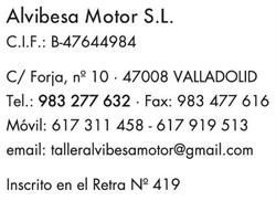 Horario de apertura EUROREPAR CAR SERVICE ALVIBESA MOTOR S.L., Valladolid