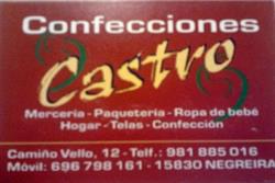 Horario de apertura Confecciones Castro, Negreira