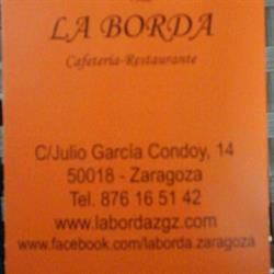 Restaurante La Borda en Zaragoza (Actur-Rey Fernando) - Horario de apertura