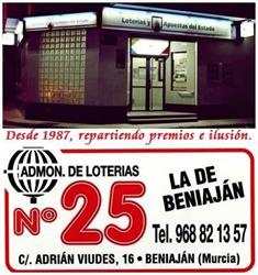 Horario de apertura Administración de Loterías Nº.25, Beniaján