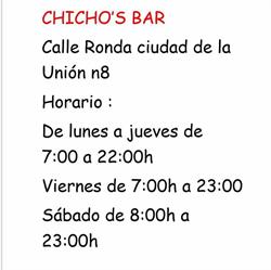 Horario de apertura Chicho's Bar, Cartagena