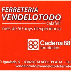Horario de apertura Ferreteria Vendelotodo - Cadena88, Calafell