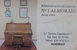 Horario de apertura Administración de Loterías Nº 1, Almoradí