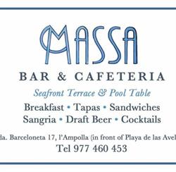 Horario de apertura Bar-Cafeteria Massa, L'Ampolla