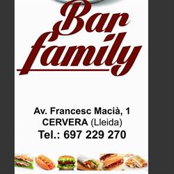 Horario de apertura Bar Family, Cervera