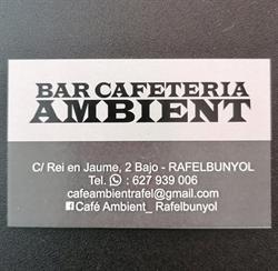 Horario de apertura Cafe Ambient Rafel Sl, Rafelbunyol