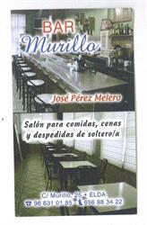 Horario de apertura Bar Murillo, Elda