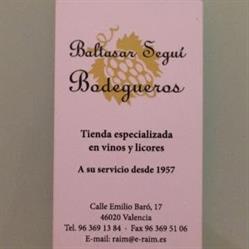 Bodega Baltasar Seguí en Valencia (Benimaclet) - Horario de apertura