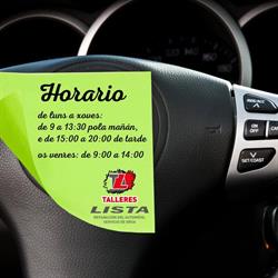 Horario de apertura Talleres Lista, Carballo