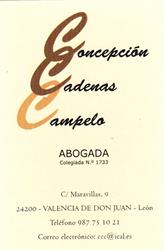 Horario de apertura Abogada Concepción Cadenas Campelo, Valencia de Don Juan
