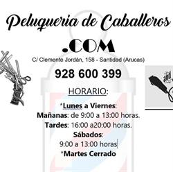 Horario de apertura Peluquería De Caballeros.Com, Arucas