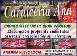 Horario de apertura Carniceria Ana, Benalúa