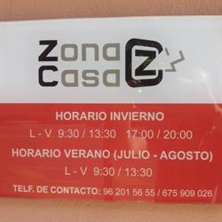 Horario de apertura Zona Casa, Servicios Inmobiliarios, Alzira