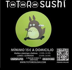 Horario de apertura Restaurante Asiático Totoro Sushi, Toledo