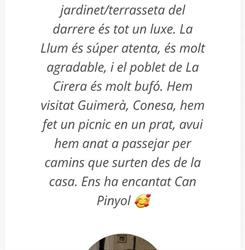 Horario de apertura Can Pinyol, La Cirera