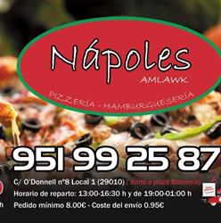 Horario de apertura Pizzería Nápoles, Málaga