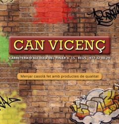 Horario de apertura Can Vicenç Carretera Alcolea, Reus