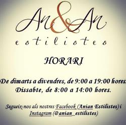 Horario de apertura An & An Estilistes ( Reservar cita per Whatsap), Manresa