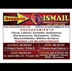 Horario de apertura Asesoria Ismail, Calp