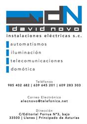 Horario de apertura Instalaciones Eléctricas David Novo S.C, Llanes