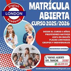Horario de apertura London English Academy, Tahiche