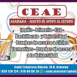 Horario de apertura ACADEMIA CEAE. Centro Apoyo Estudio, Aracena