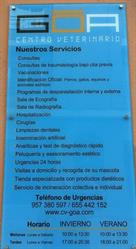 Horario de apertura Clinica veterinaria GOA, Fernan-Nuñez