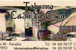 Horario de apertura Taberna Casa da Coca, Forcadela