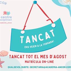 Horario de apertura Acadèmia ANCOR, Terrassa