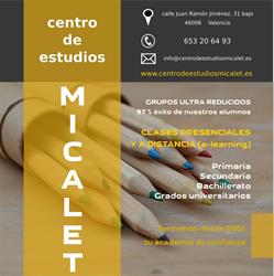 centro de estudios MICALET en Valencia (Quatre Carreres) - Horario de apertura