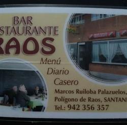 Horario de apertura Bar-Restaurante Raos, Santander