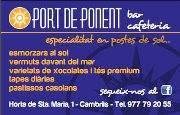 Horario de apertura Port de Ponent, Cambrils