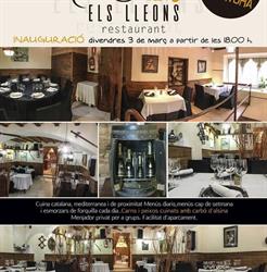 Horario de apertura Restaurant Els LLeons, Sant Juliá de Vilatorta