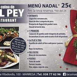 Horario de apertura La Cuina de Cal Pey, Manresa