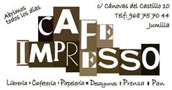 Horario de apertura Cafe Impresso, Jumilla