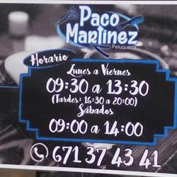 Horario de apertura Paco Martinez, Alicante