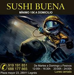 Horario de apertura Sushi buena, Leganés