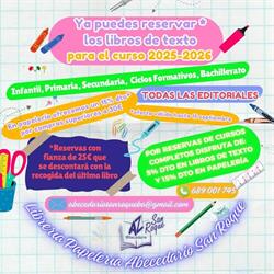 Horario de apertura Librería Papelería Abecedario San Roque, Badajoz