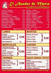 Horario de apertura Asador de maria, Linares