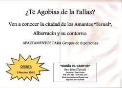 Horario de apertura MASIA El Cantor, Teruel