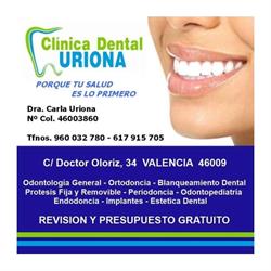 Horario de apertura Clínica Dental Uriona, Valencia