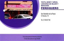 Horario de apertura Merceria Perdiguero, San Sebastián de los Reyes
