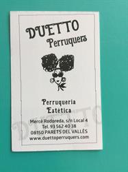 Horario de apertura Duetto Perruquers, Barcelona