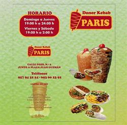 Horario de apertura Doner Kebab Paris, Castro del Río