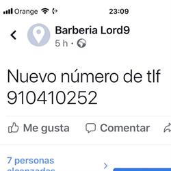 Horario de apertura Barberia Lord9, Madrid