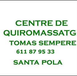 Horario de apertura Centre de Quiromassatge Tomas Sempere, Santa Pola