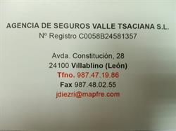 Horario de apertura Agencia de Seguros Valle Tsaciana, Villablino
