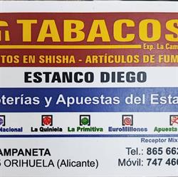 Horario de apertura ESTANCO DIEGO LOTERIAS, La Campaneta
