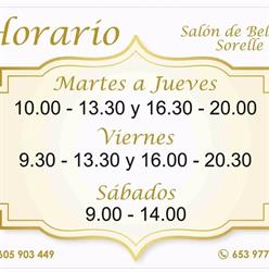 Horario de apertura Salón De Belleza-Sorelle, Dos Hermanas
